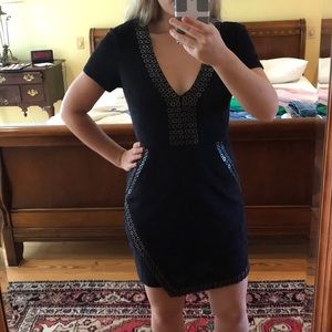 Abbeline navy suede dress